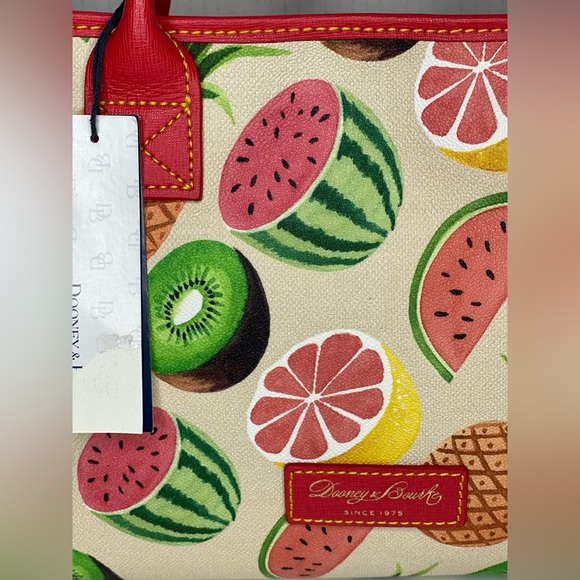 NWT Dooney & Bourke Summer Fruit Print Tote Handbag Satchel - Picture 2 of 13